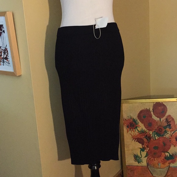 REBECCA TAYLOR Soze Medium Sweater Skirt Ribbed Pull-On Tube Stretchy  $358 NEW - Picture 13 of 17